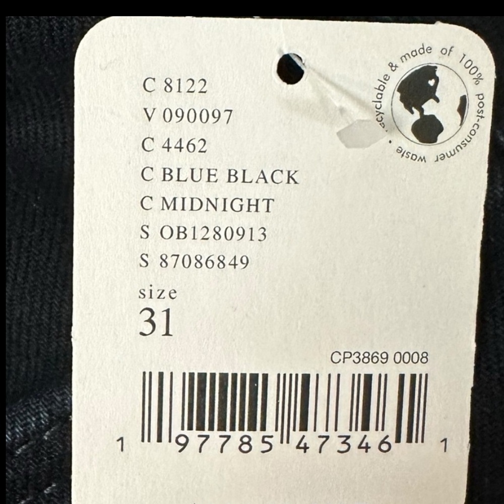 Free People Old West Slouchy Jeans in Blue Black Size 31 NWT - Picture 12 of 15